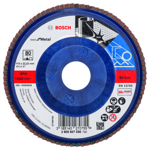BOSCH lamelni brusni diskovi X571 Best for Metal, ravna verzija, plastični, za male ugaone brusilice 2608607336
