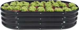CHOMIK Baštenska žardjinjera za povrće i cveće 120 x 60 x 30 cm, ovalna, antracit ZAK8465