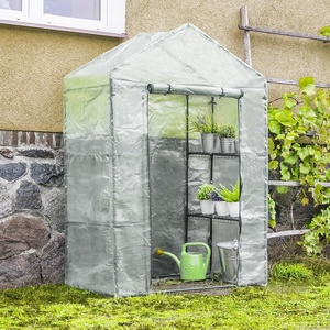 CHOMIK BaštenskI plastenik sa policama, belI, 140 x 73 x 200 cm, 4 police TUN5484