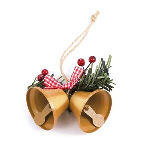 Novogodišnji ukras za jelku zvoncici EL zlatni