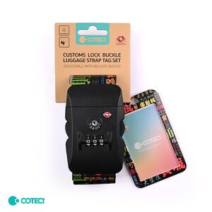 Sigurnosna traka za kofer sa sifrom Coteci Text Landmarks