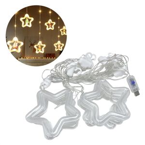 Novogodišnji ukras LED zvezda toplo zuta JWD