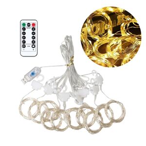 Novogodišnji ukras LED lampice zavesa 3m*2m toplo zuta USB napajanje JWD