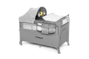 Kidnort Stugan prenosivi krevetac light grey mélange KNLOZ000009