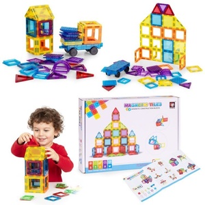 ECO TOYS Set magnetnih kocki za decu – kuća i auto, 45 delova HC428179