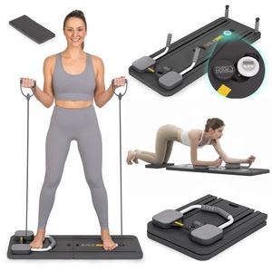 ModernHome Višenamenska pilates reformer daska, sklopiva, sa LCD ekranom i ekspanzerima GB-PL-01
