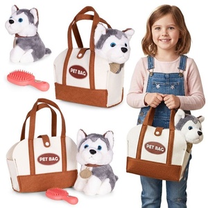 ECO TOYS Plišana igračka za decu, štene Husky, torba + četka za negu HC750229
