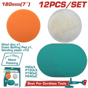 TOTAL Set za poliranje i brušenje TAC18012