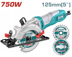 TOTAL Ručni cirkular za 
drvo i beton TMFS7501