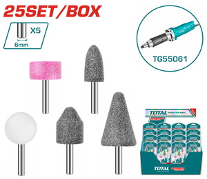 TOTAL 5-delni set brusnih kamena za čeonu brusilicu TAKB0502