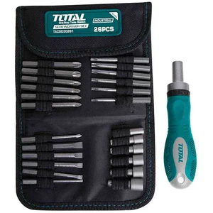 TOTAL 26-delni set odvijača TACSD30266
