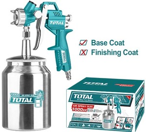 TOTAL Pištolj za farbanje, donja metalna posuda, dizna 1.5mm, 1L posuda TAT11001