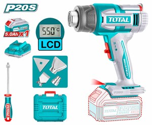 TOTAL Aku pištolj na vruć vazduh SET TBLI20035