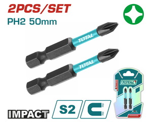 TOTAL Udarni bitovi,PZ2,50mm,2kom TACIM71PZ250