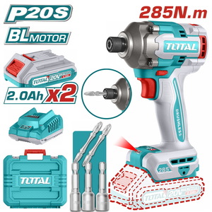 TOTAL Aku udarni usadni odvijač 285NM,SET TIRLI2028E