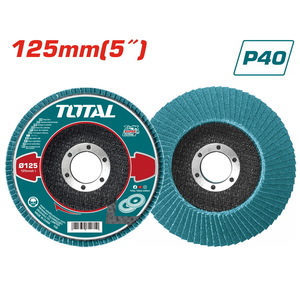 TOTAL Lamelni brusni disk 125mm za metal,P40,zirconium TAC641251