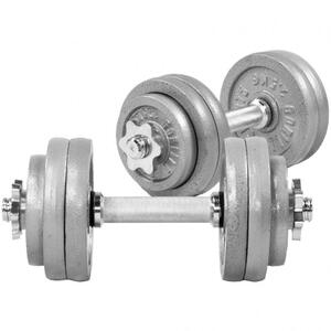 Gorilla sports Set od 2 podesive bučice od livenog gvožđa ukupno 30 kg crna