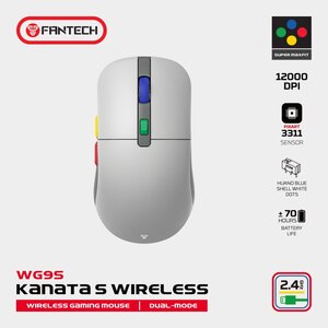 Mis Wireless Gaming Fantech WG9S Kanata S sivi