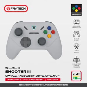 Joypad wireless Fantech WGP13S shooter III Super Maxfit sivi