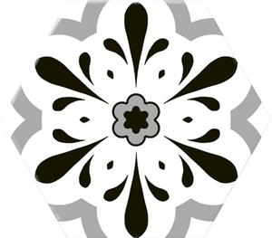 Zidne i podne pločice VERSALLES DECO BLACK 20x24