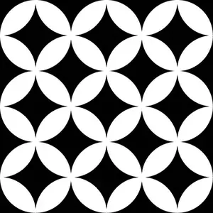 Zidne i podne pločice DISTRICT CIRCLES BLACK 20x20