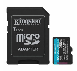 Micro SD Kingston 256B Canvas Go Plus SDCG4/256GB +adapter