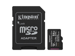 Micro SD Kingston 64GB Canvas Select Plus SDCS3/64GB + adapter