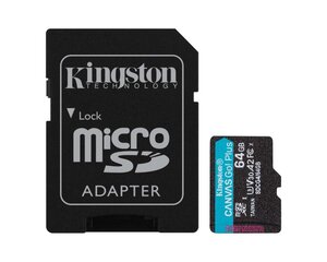 Memorijska kartica KINGSTON U3 V30 microSDXC 64GB Canvas Go Plus 200MB/s A2 + adapter SDCG4/64GB