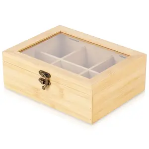 Vilde 229312 - Kutija za odlaganje čaja , bambus , 21 x 16 x 7.5 cm