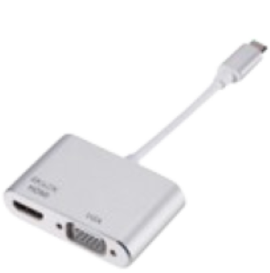 Adapter Stars Solutions USB-C na HDMI/VGA sivi