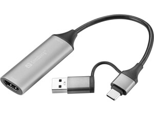 Adapter HDMI capture na USB-C/A Sandberg 136-70
