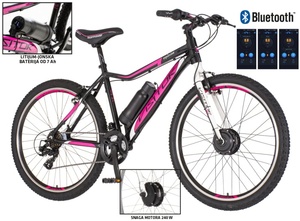 E-bicikl visitor explosion crno roza 1269114 - SKLOPLJEN