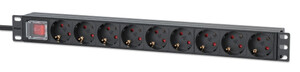 PDU kabl Intellinet 715133 19"/1U sa 9 utilnica/prekidač/2m