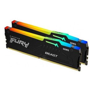 Memorija RAM DDR5 Kingston 64GB (2x32GB kit) 6000MHz Fury Beast RGB KF560C30BBEAK2-64