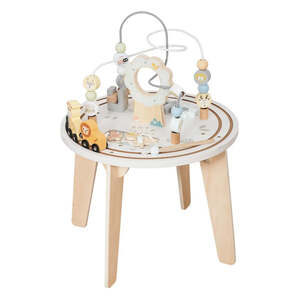 KINDER HOME Dečiji drveni edukativni sto sa lavirintom i perlama