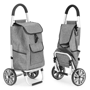 ModernHome Shopping kolica sa torbom 33 litara veliki tockovi SIVA PGJSFC020-GY