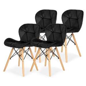 Set trpezarijskih stolica 4 kom Freja - crna
