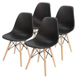 Set trpezarijskih stolica 4 kom Aurora - crna