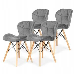 Set trpezarijskih stolica 4 kom Freja - siva