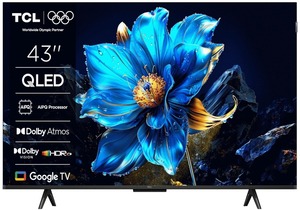 TCL QLED TV 43" 43P7K, 4K Ultra HD, Smart TV, Google TV, AiPQ Procesor, Game Master, HVA Panel, Dolby Vision