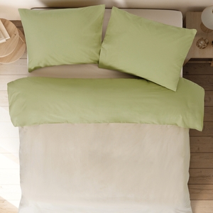 Dekordom Posteljina cb simple set bicolor double - green/merri bej