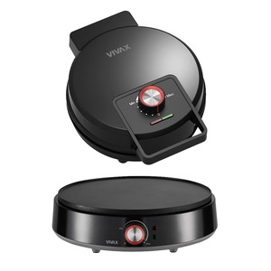 VIVAX HOME Pekač za palačinke PM-1200TB + VIVAX HOME aparat za vafle WM-1200TB