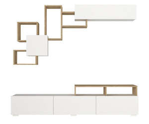 Elit tv regal belo-hrast