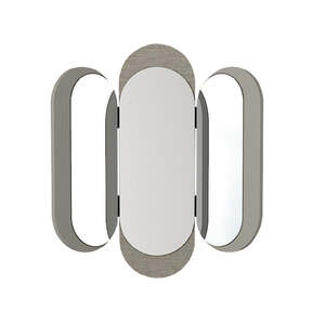 Roi zidno ogledalo sivo-textile