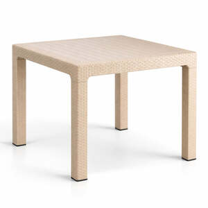 Baštenski sto ratan 90x90 capucino