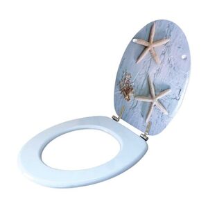 LAGUNA WC daska, lakirani medijapan, dezen STAR FISH, Ino DKSK646