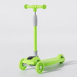 Sklopivi dečiji trotinet sa svetlećim točkovima i podesivom visinom - zeleni