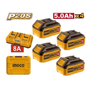 INGCO FBCLI20285 baterije 4x5ah + punjač 8a super