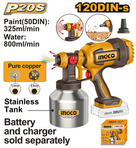 INGCO CSGLI20041 aku pištolj za farbanje metal posuda solo super