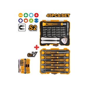 INGCO HKSDB0458 set preciznih odvijača i bitova 45kom